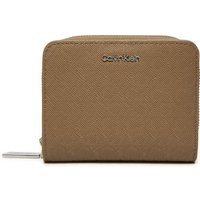 Kis női pénztárca Calvin Klein Ck Must Medium Zip Around_Mono K60K612825 Barna