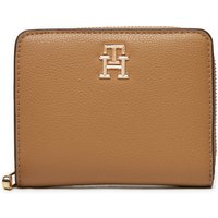 Kis női pénztárca Tommy Hilfiger Th Soft Logotape Med Za AW0AW16917 Barna